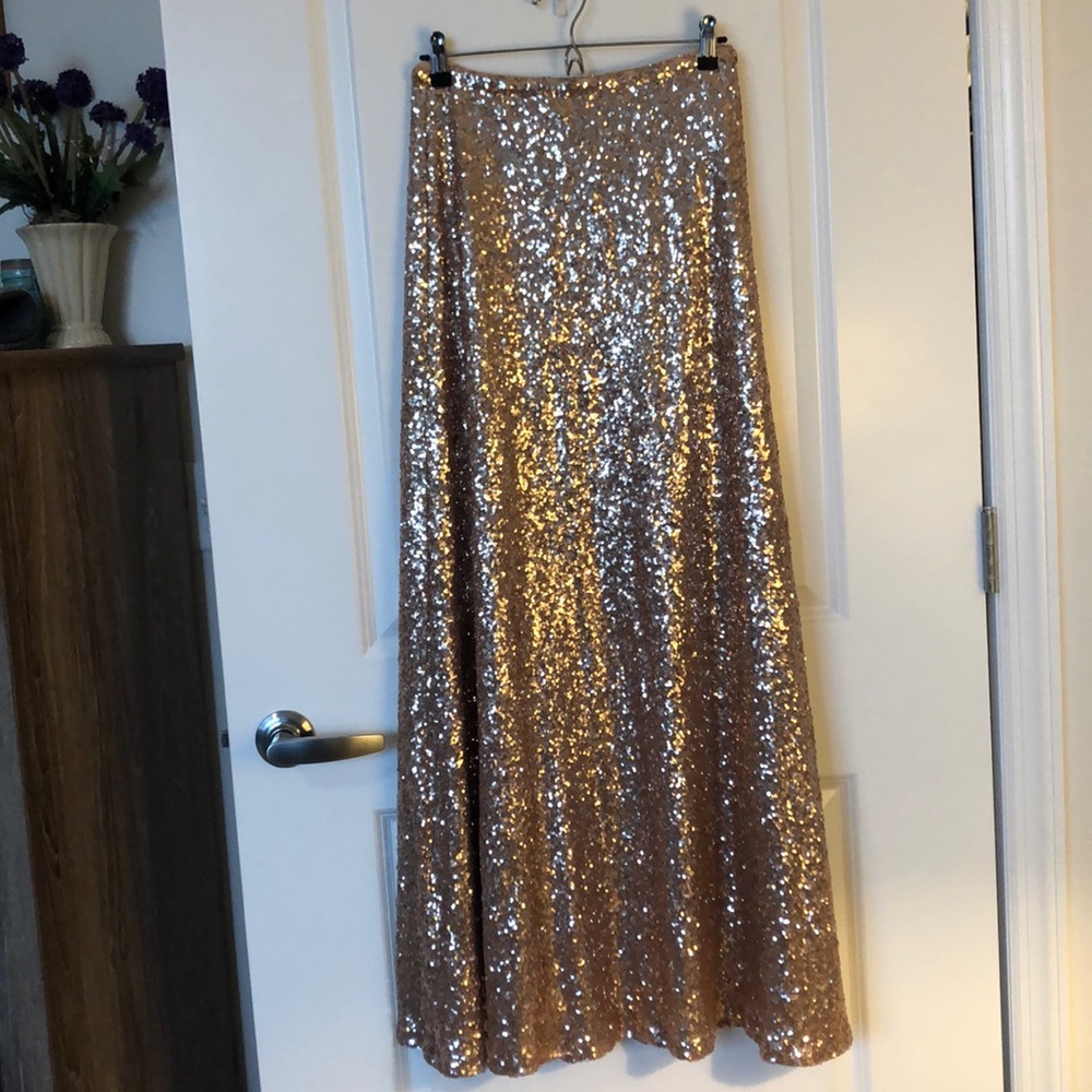 Sequin maxi skirt